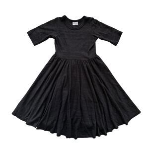 Miliana by Millie + Roo Charcoal Gray Knit Twirl Dress Size 6/7
